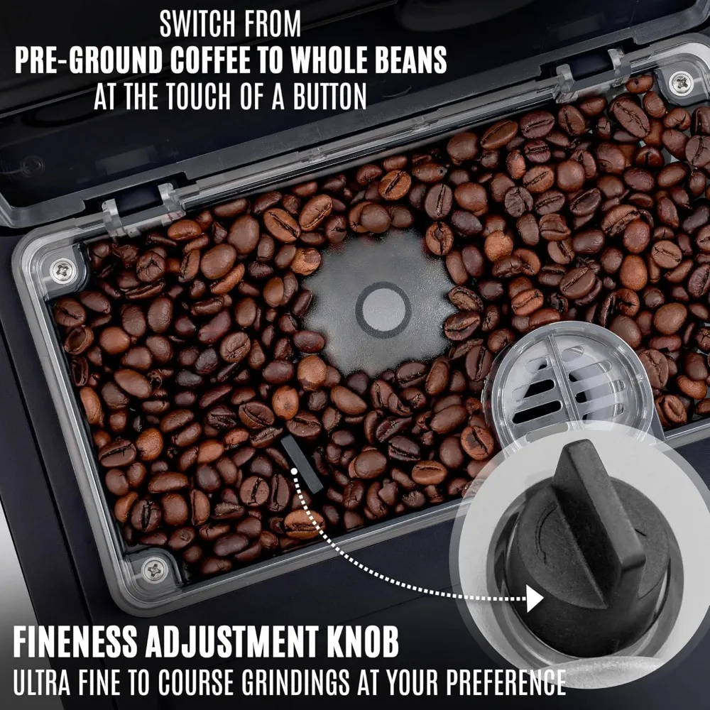 Fully Automatic Espresso Machine With Grinder - 19 Customizable Coffee Options - Auto-Cleaning For Easy Maintenance 5