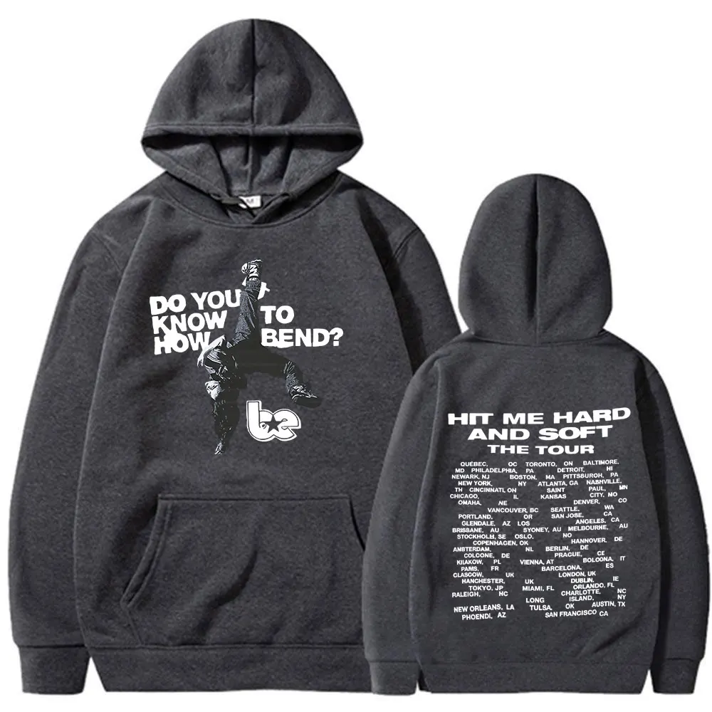 Hit Me Hard and Soft Do You Know To How Bend Red Hoodies Men's Women Fashion Hooded Sweatshirts Oversized Long Sleeve Pullovers