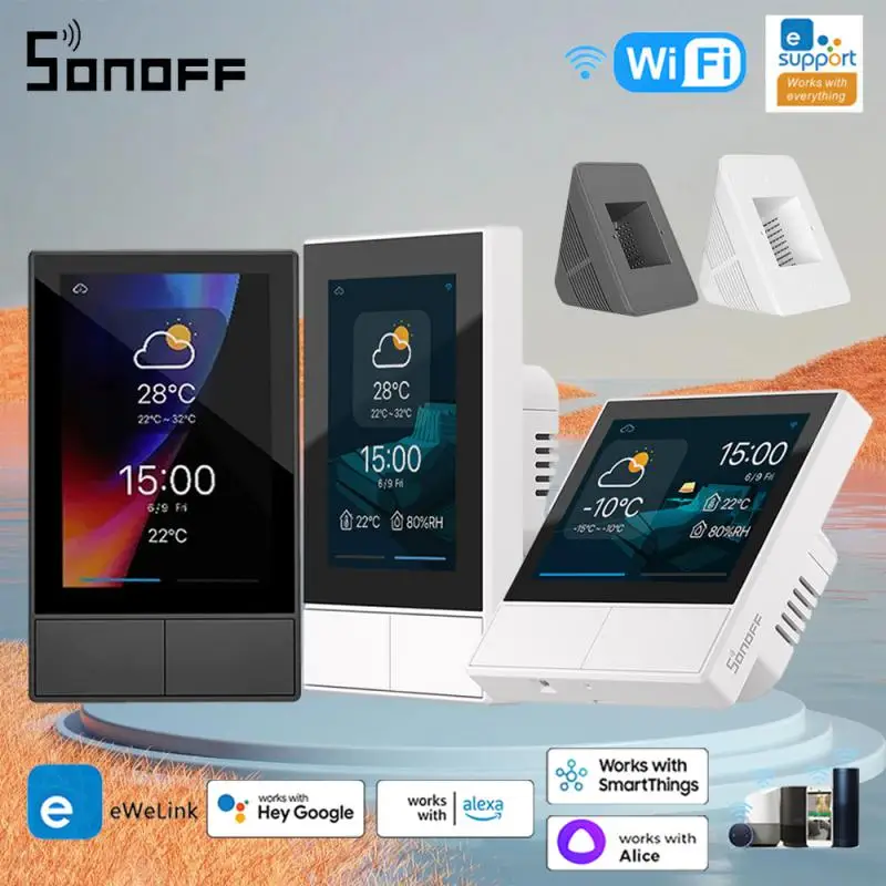 Sonoff Ns Panel Wifi Smart Wall Panel Eu/Us Smart Termostato Display Switch Touch Control Funziona Con Ewelink Alexa Google Home