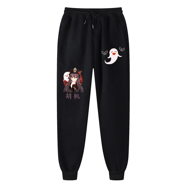 Genshin Impact Graphic Sweatpants Men Women Running Jogging Pants Fleece Lined