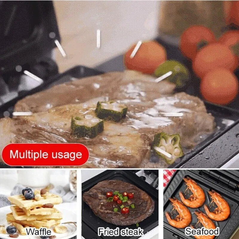 Sandwich machine breakfast machine household frying machine multi-function heating toaster 2