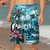 Hawaii Holiday Style Printed Shorts swimwear Men Coconut Tree Pattern Beach Shorts Summer Outdoor Quick Drying Board Shorts 3