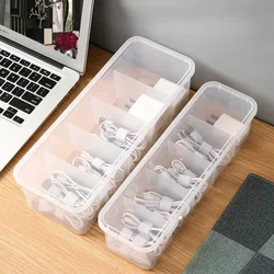 Clear Cable Storage Box with Lid - Dust - Proof Organizer (ML pcs)
