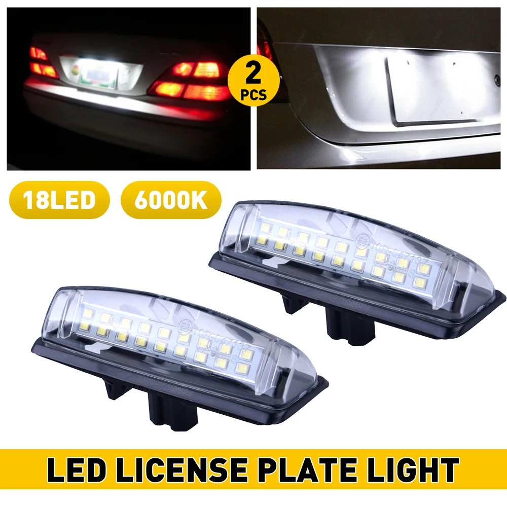 

2X Car License Plate LED Light Lamp Number Plate Bulb Canbus No Error 12V For Toyota Camry Sienna Prius Echo Yaris Sedan Lexus