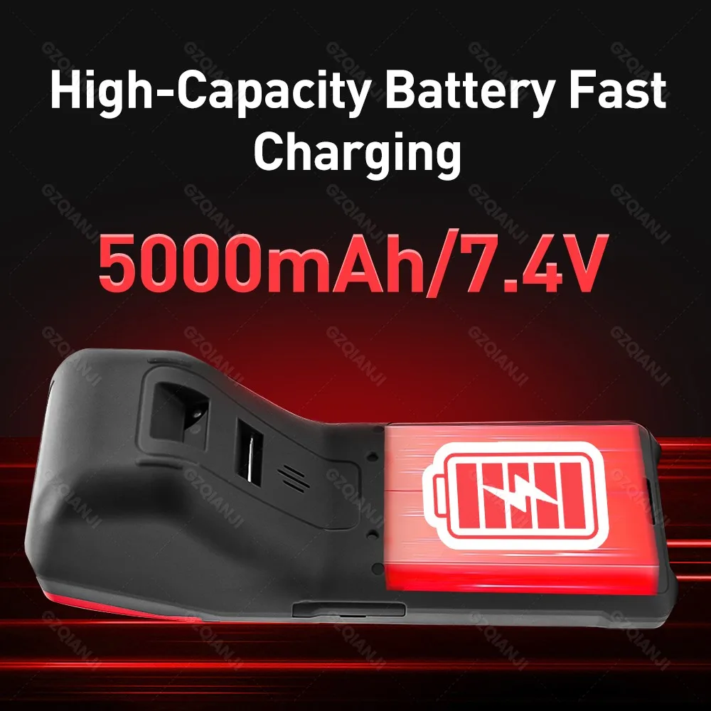 안드로이드 11/12 휴대용 단말기 POS 프린터(58mm 휴대용 열전사 프린터 포함) WiFi 블루투스 모바일 청구서 티켓 프린터 3G/4G