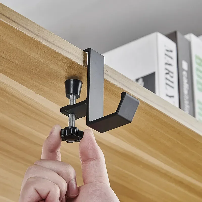 Desk Hook 1pc Adjustable Desk Edge Hook Gaming Headset Desk Hanger Backpack Storage Hanging Hook Holder Punch-free Home Office Organizer