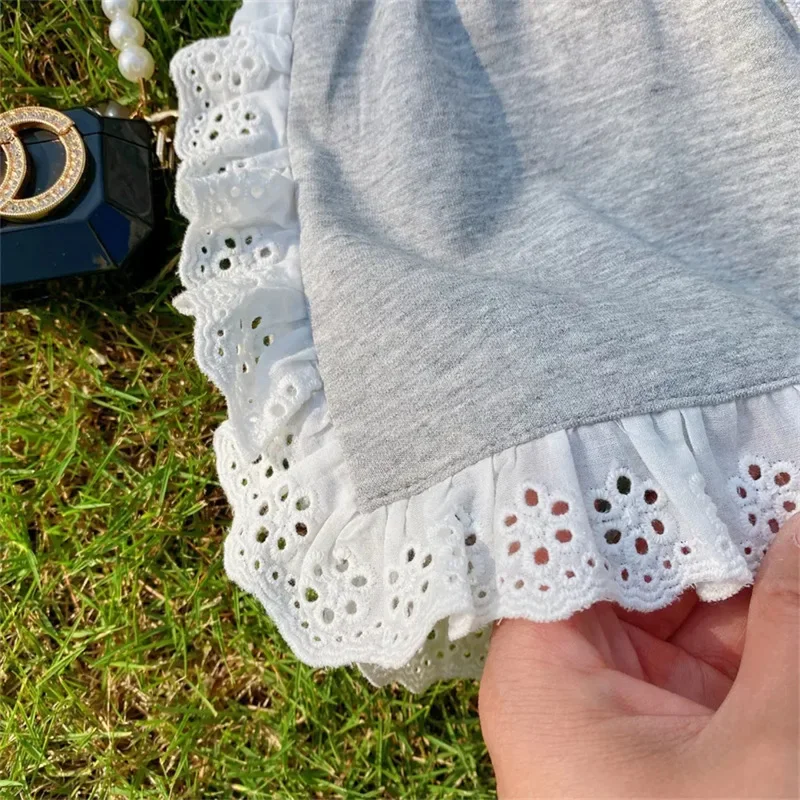 Lace Patchwork Baby Girl Set 5