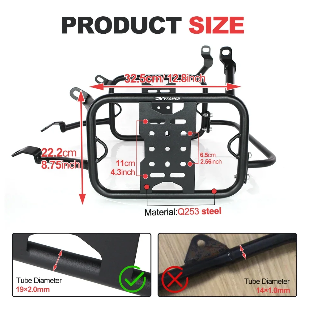 Supporti per Borse Laterali Moto, Portapacchi Laterali per Multistrada V4 / V4S / V4 RS / V4 Pikes Pea / V4 Rally per Ducati - immagine 4