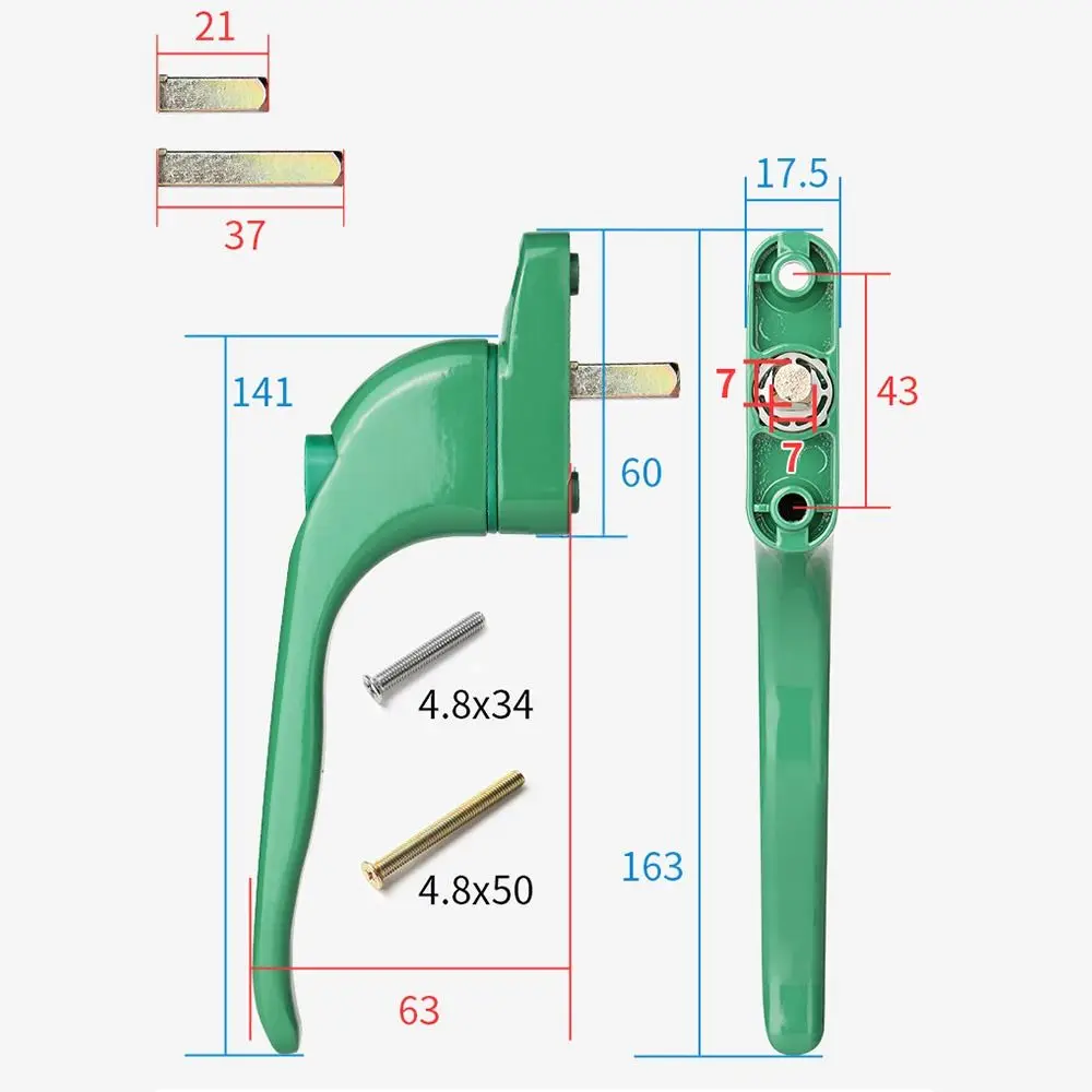 Spindle Universal Locking Double Glazing Latch Locks Window Handle Door Handles