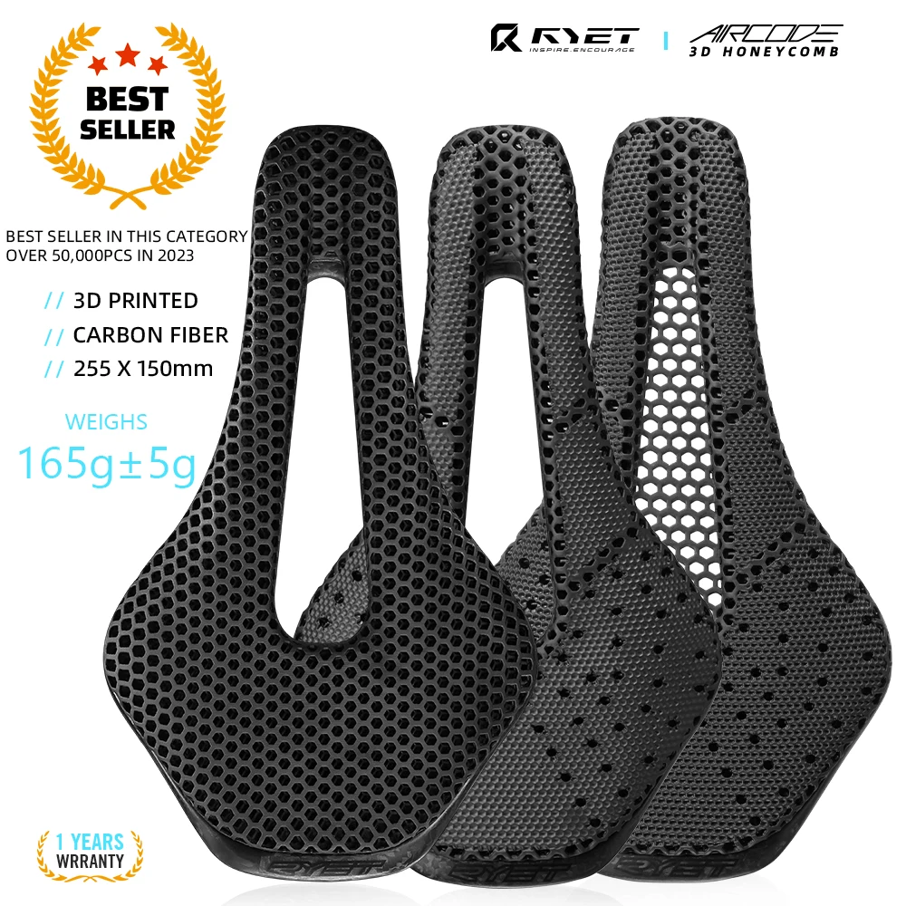 Selle de vélo ultralégère en carbone imprimé en 3D