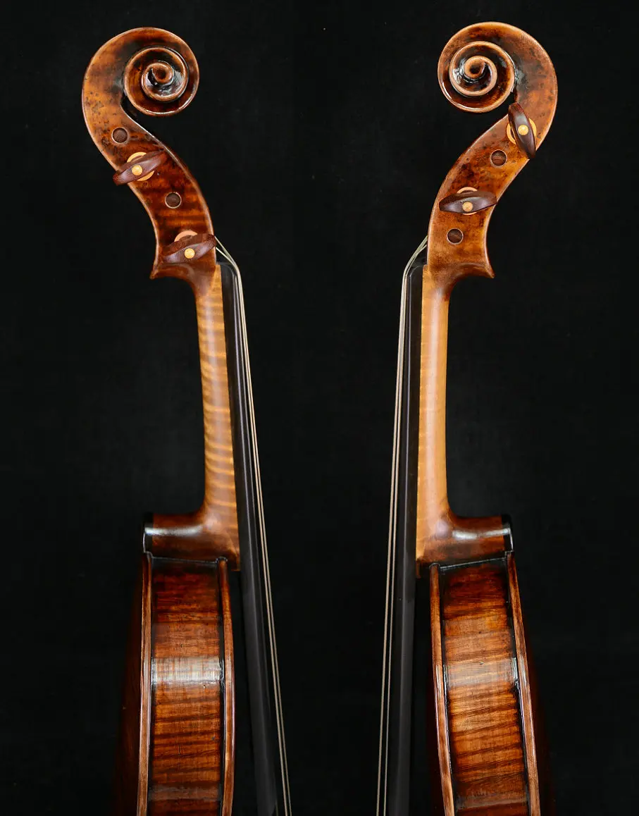 Actual Photo Outstanding Sounding Violin Master Wang's Own Work 200-y old Spruce No. W65