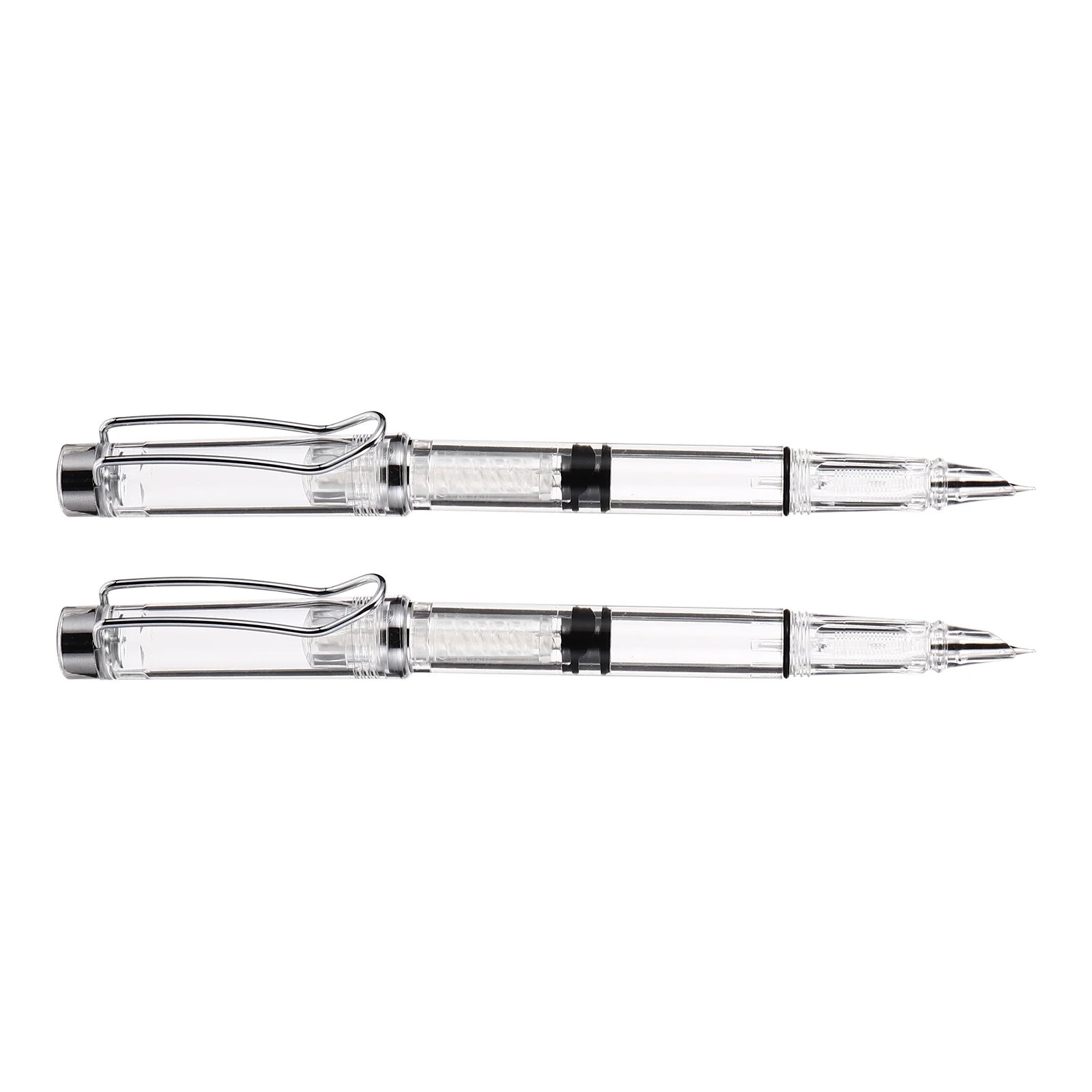 

2 Pcs Pen Refillable Ink Pens Students Stationery Kids Stationary Writing Resin Calligraphy Office Fountain