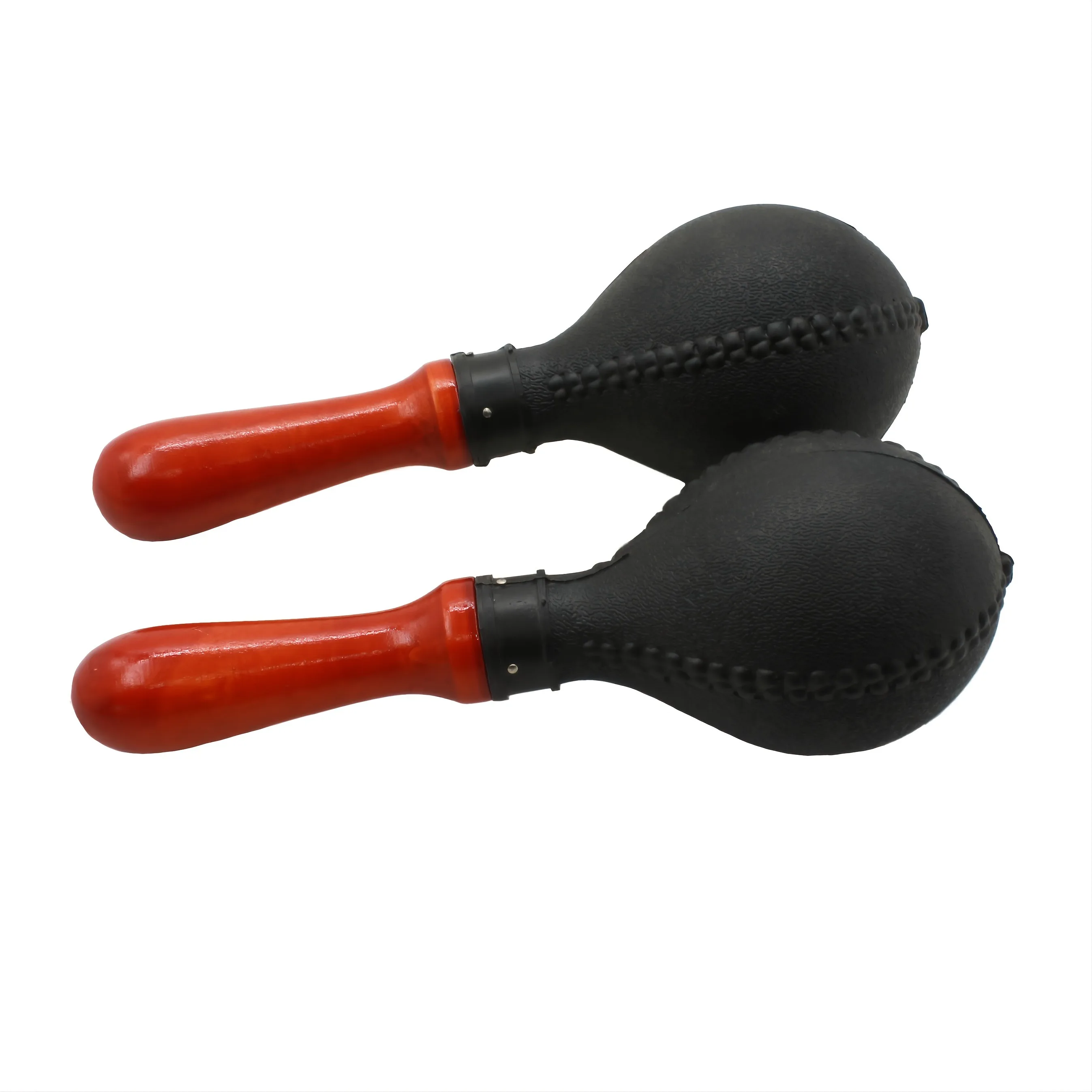2Pcs Maracas Pair of Shakers Rattles Sand Hammer Percussion Instrument with ABS Plastic Shells and Wooden Handles