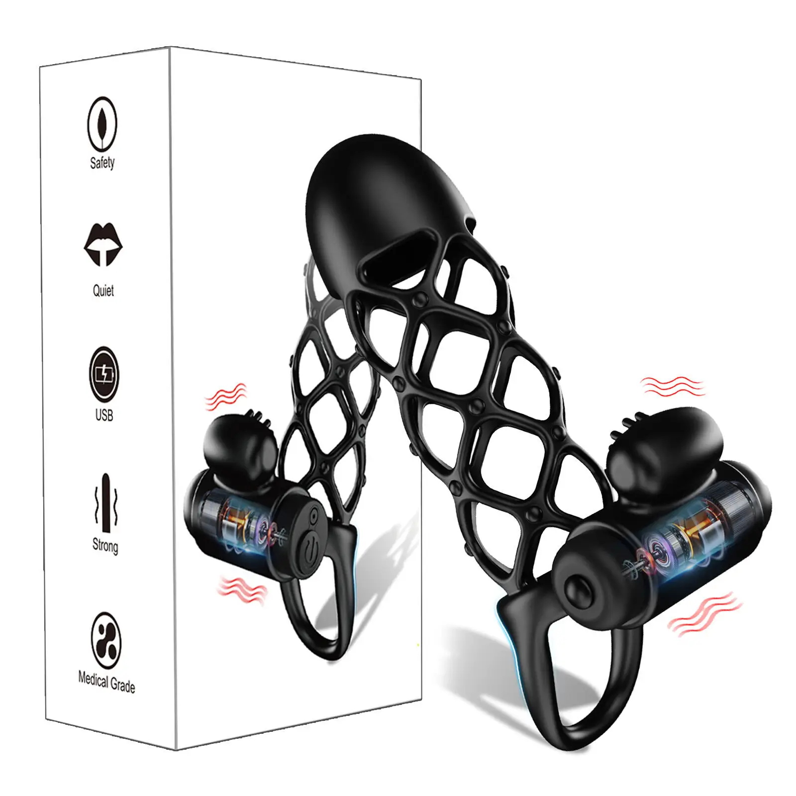 Glans Massager Bluetooth Penis Vibrator for Men Masturbator Sex Machine Penis Delay Trainer Cock Ring Male Adult Sex Toys ﻿