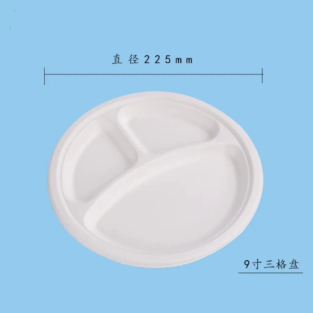 Piatti Biodegradabili In Bagassa Di Canna Da Zucchero - 100 Pezzi 18cm Compostabili