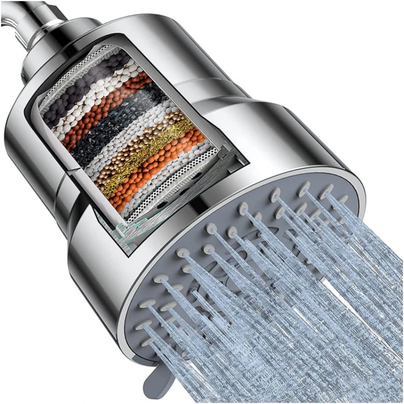 FilteredShowerHead3ModesHighPressureShowerSprayer20Stages