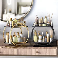 Light Luxury Bathroom Shelf Rack Bathroom Toilet Washstand Countertop Storage Rack Cosmetics Organizer Box for Dressing Table 1