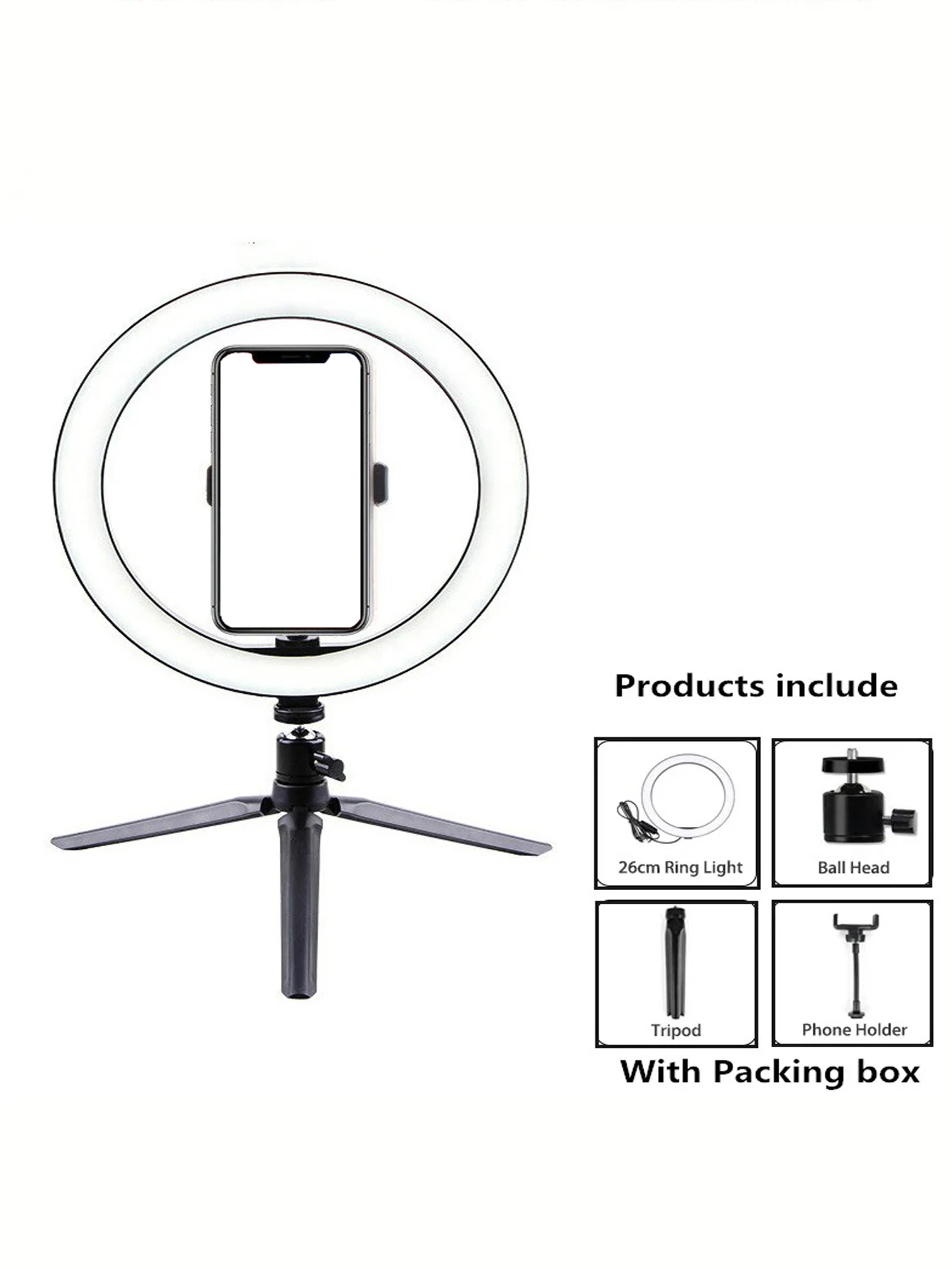 26 cm Shooting Light Ring with Tripod Stand 4