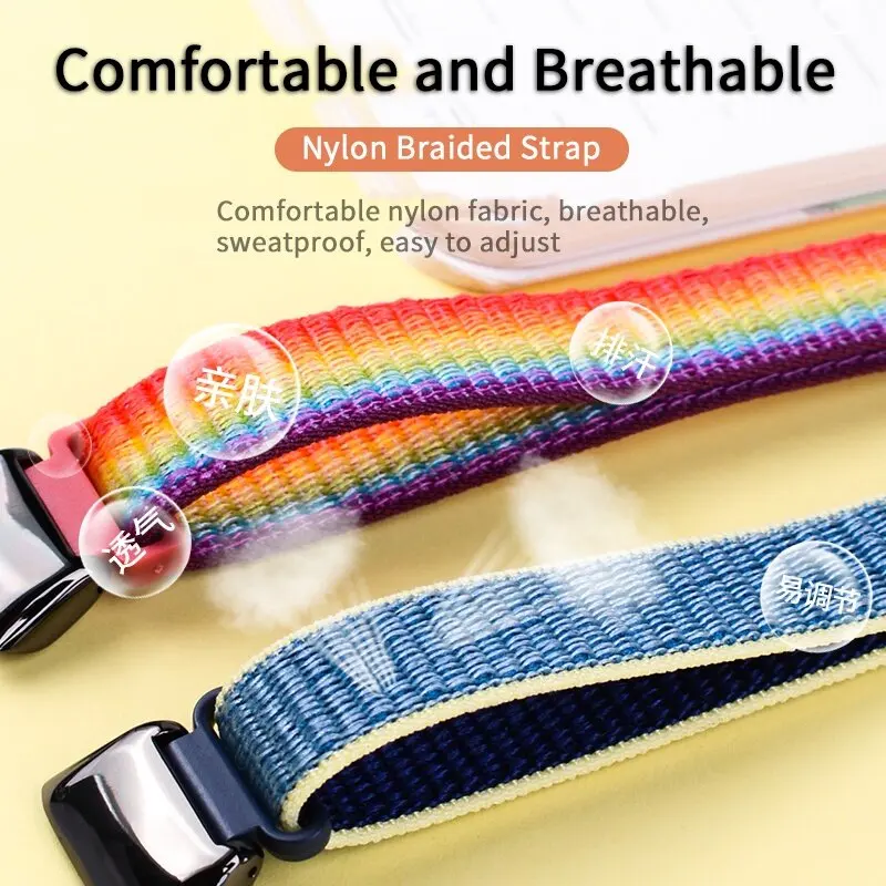 Adjustable Breathable Nylon Strap Replacement Bracelet Wristband