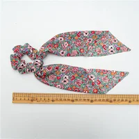 Mode imprimé léopard nœud Satin Long ruban queue de cheval écharpe cheveux cravate chouchous femmes filles élastiques bandes de cheveux accessoires de cheveux 5
