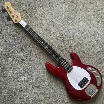 G033 Metallic Red Color Musicman Style 4 String Electric Bass Genuine EKO 21 Frets Bass Guitar Authorised Produce