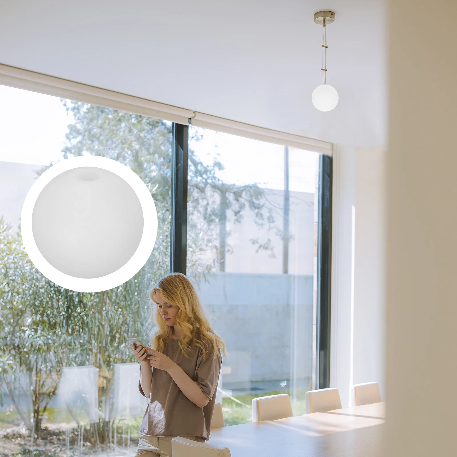 

Globe Lamp Shade Ball Lamp Cover Replacement Acrylic Celing Light Cover Round Pendant Light Shade Hanging Light Fixture Cover