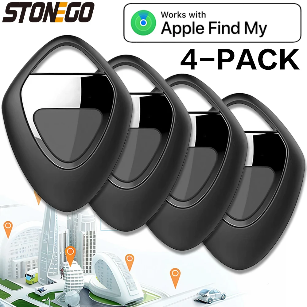 STOENGO Locator Anti Lost Tracker GPS Locator Key Finder Anti Lose Tracker Item Locator Key Chain Locator Anti Lost Locator Works With Apple Find My App Tracker For Lost Keys Bags Wallets Luggage Only For IOS