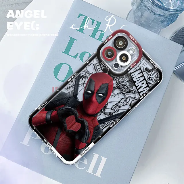 Cover Marvel Interesting Deadpool Phone Case for Apple iPhone XR 7 8 XS Max SE 12 Pro 11 13 Mini 14 Pro Max 15 Plus - Image 3
