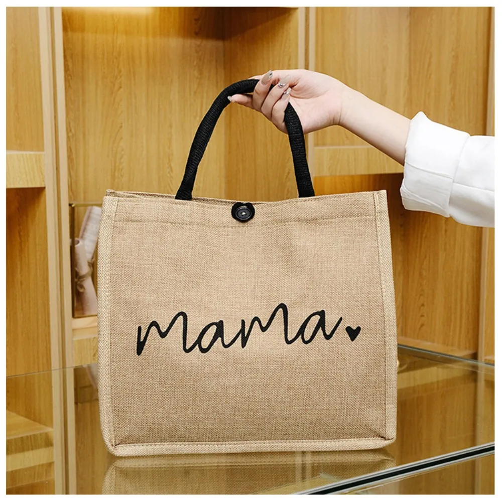 

Large Capacity Handbag New Korean Casual Mama Bag Linen Niche Design Shoulder Bag Women