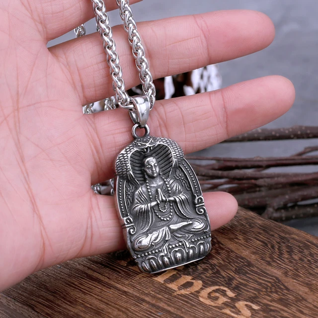 Men's Sterling Silver & 10K Gold Buddha Pendant - Me&Ro