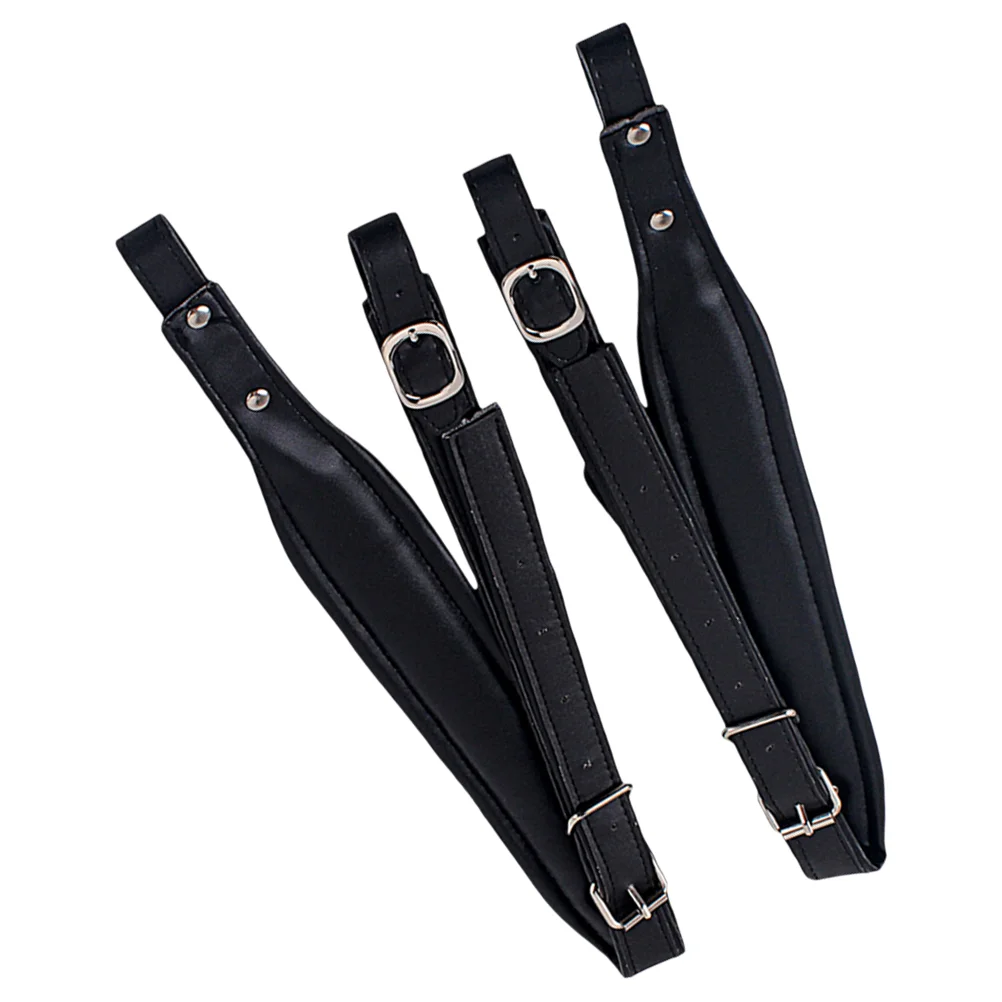 

1 Pair Adjustable Synthetic Accordion Shoulder Straps Belt for Bass Accordions E01 (Black)