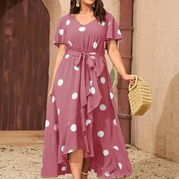 

2024New Maternity Dress Elastic Waist Print Dress gray22