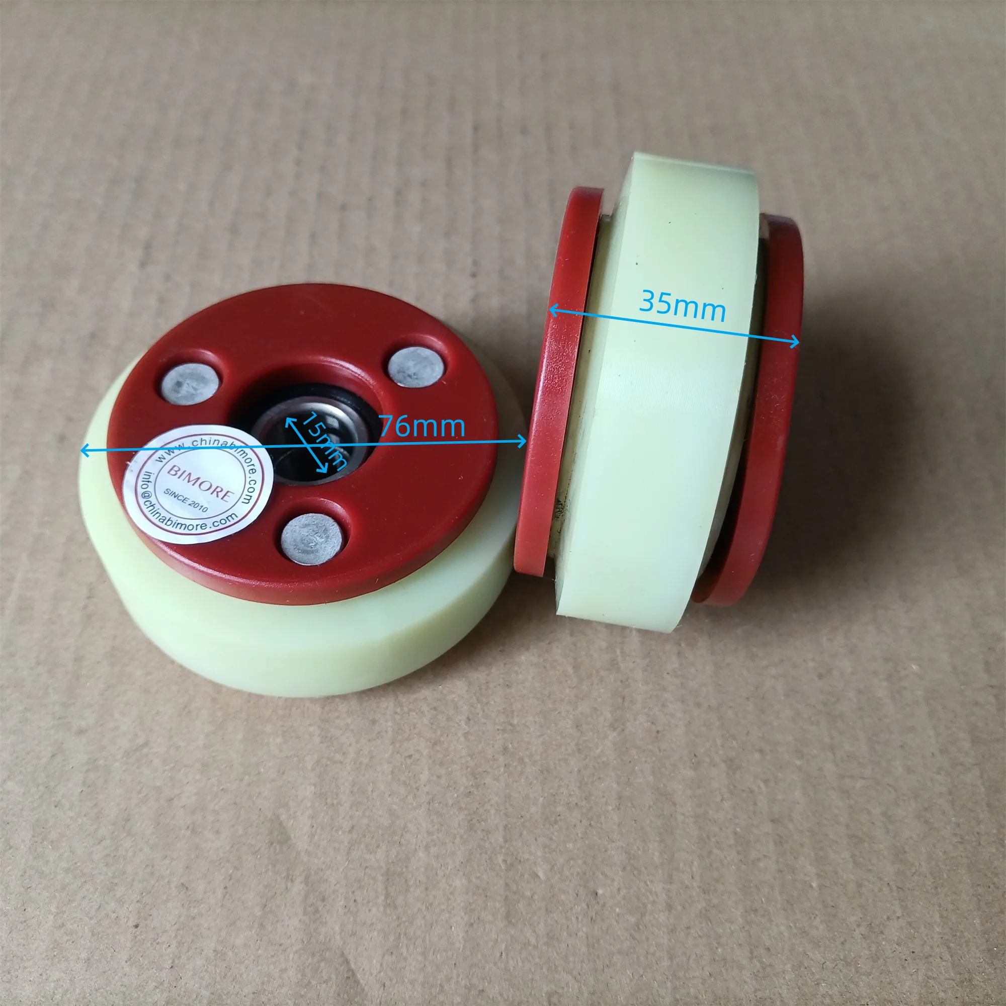 76*35*6202 Escalator Step Chain Roller OD 76mm W 35mm ID 15mm Bearing 6202-2RS