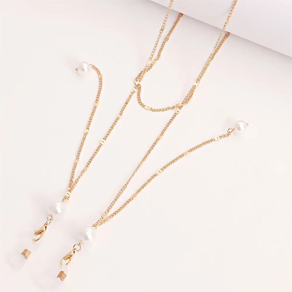 Verstellbare Anti-Rutsch-Perlen-Brillenkette, Sonnenbrille, rutschfeste Verlustkette, Maskenband, Brillenkette, Gesichtsmaske, Lanyard, Halskette – Detail 10