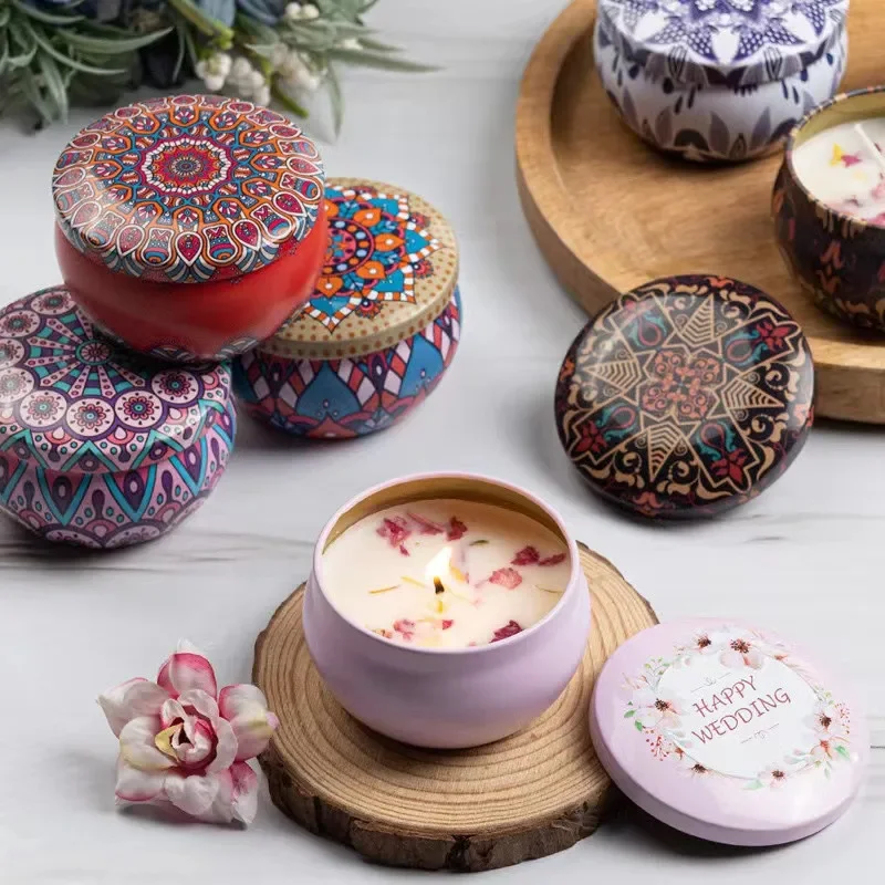 1pc soybean wax dried flower aromatherapy candle birthday gift fragrance