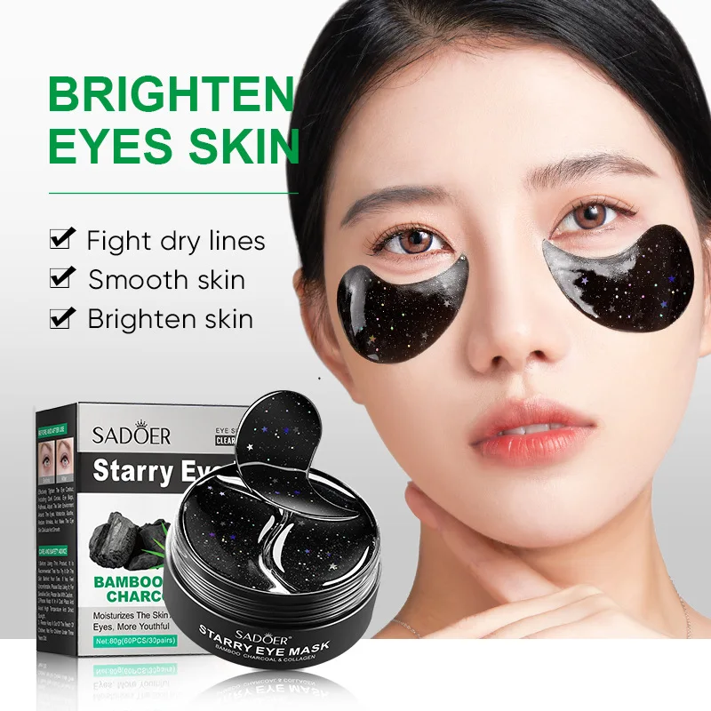 60pcs SADOER Starry Collagen Eye Mask Anti Dark Circles Remove Eyes Bags Anti-aging Hydrating Firming Eye Patches Eyes Skin Care