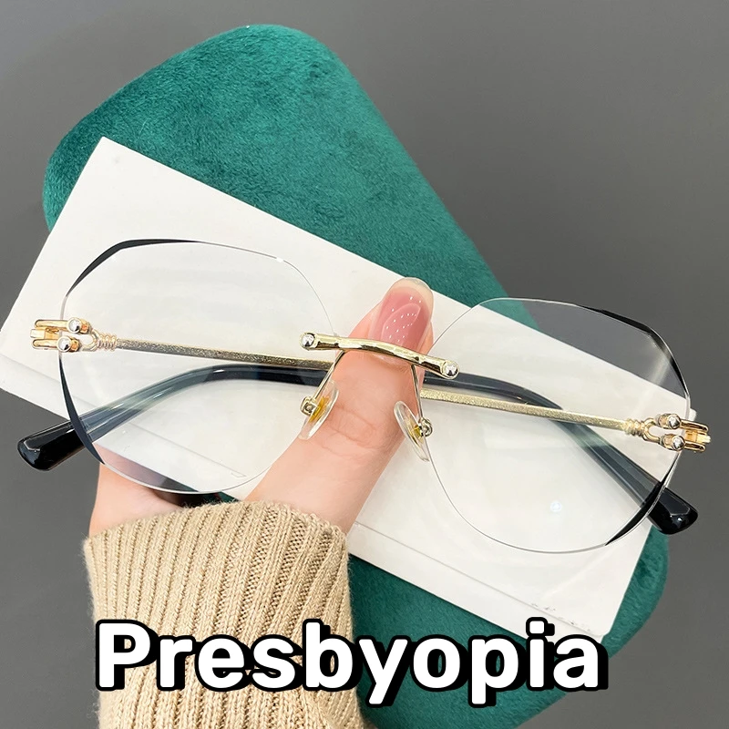 

Unisex Retro Gradient Reading Glasses Women Luxury Design Far Sight Eyeglasses Ladies Blue Light Blocking Presbyopia Eyewear