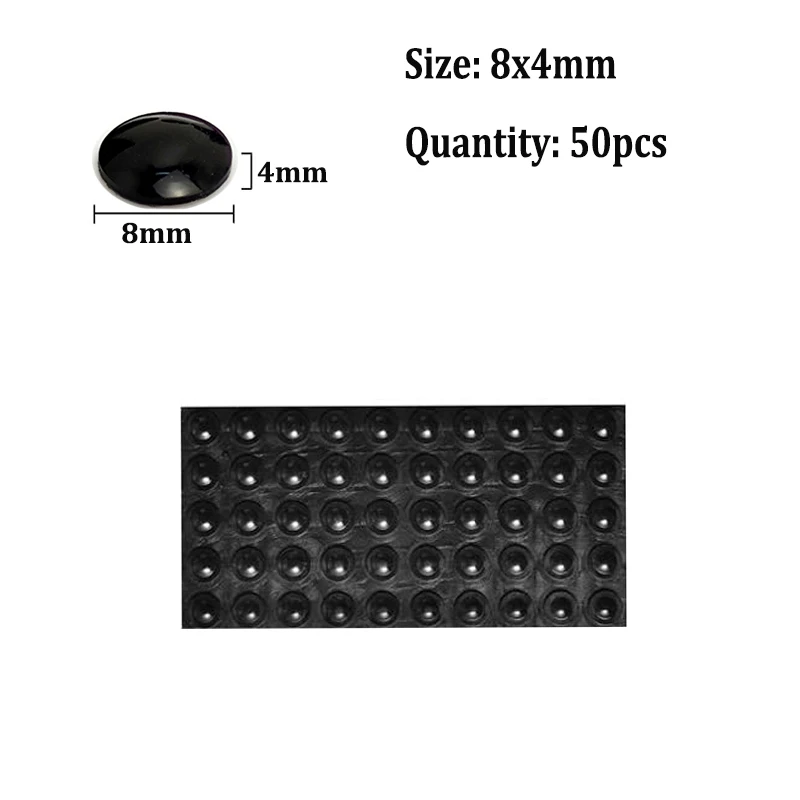 Durable Clear Self-Adhesive Rubber Bumpers