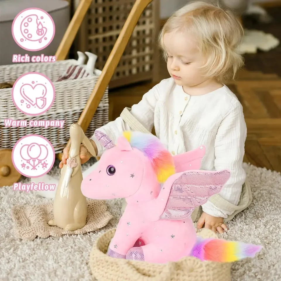 Plush Unicorn Stuffed Animal Cute Plush Toy Gift for Girls Soft Pillow  Birthday Present Unicorn Stuff for Baby Toddler Kids - AliExpress