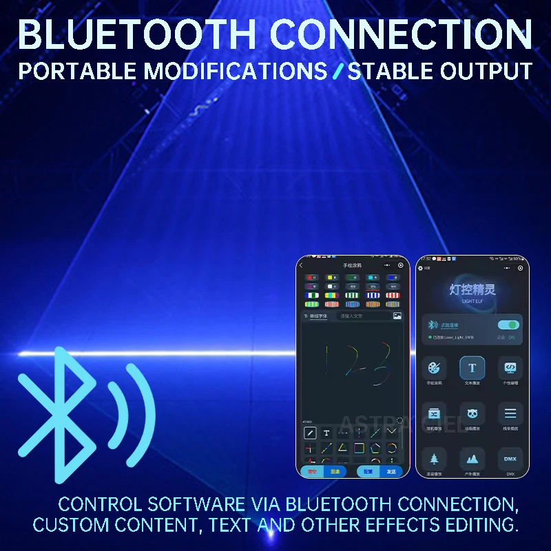 3w 4w 5w laser light RGB bluetooth app connection DMX 3D animation projector DJ bar Christmas party wedding dance stage light projection lamp led stage light