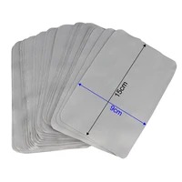 100pcs 175gsm 15x9cm Grey Glasses Sunglasses Eyeglasses Lens Phone Pad Microfiber Cleaning Cloth Gray Small Size Rectangle Wipe 2