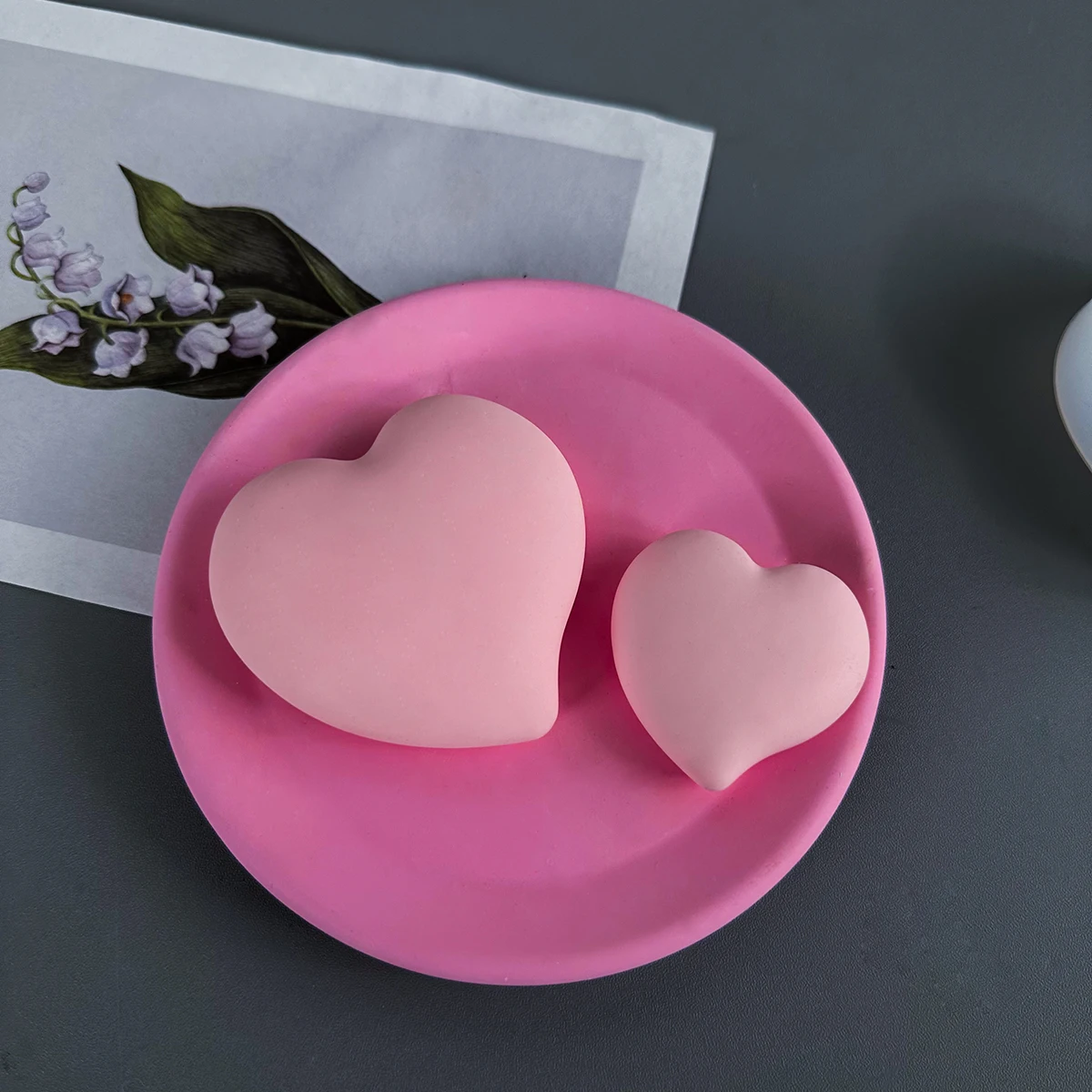 Silicone Mold Heart Shaped Soap Making DIY epoxy resin Candle Material Kit Craft Supplies Home Decor