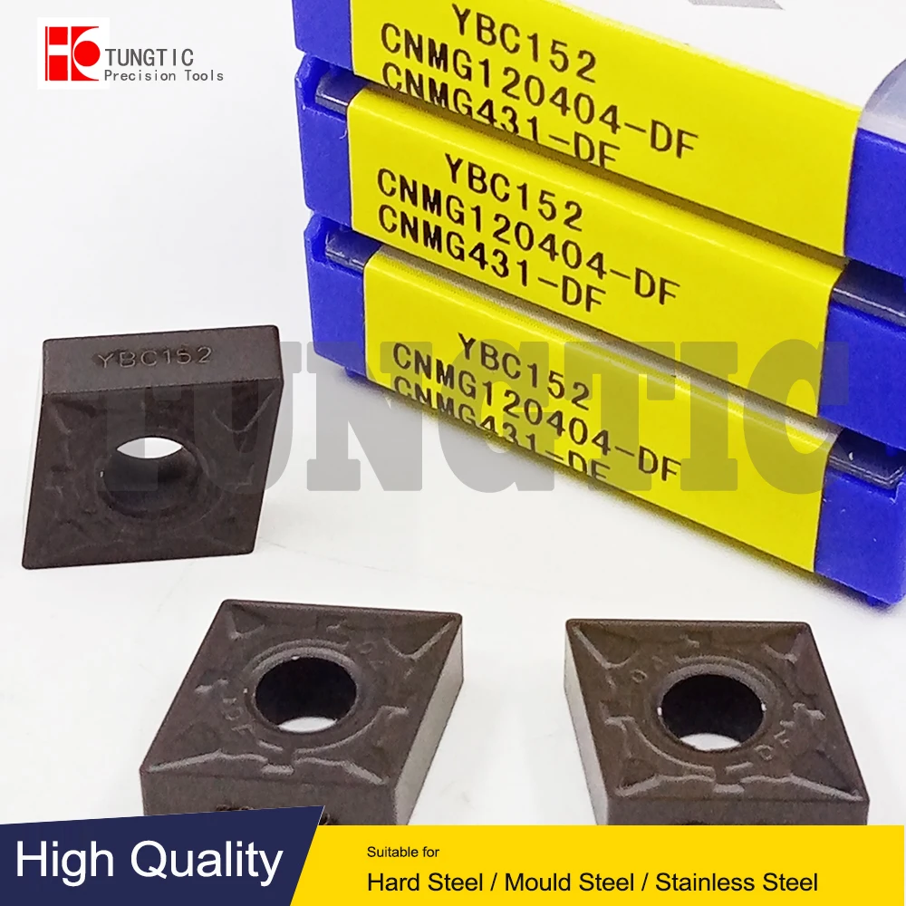 

CNMG120404-DF YBC152 YBC252 Machining Lathe Cutting Metal Turning Tools CNMG 120404