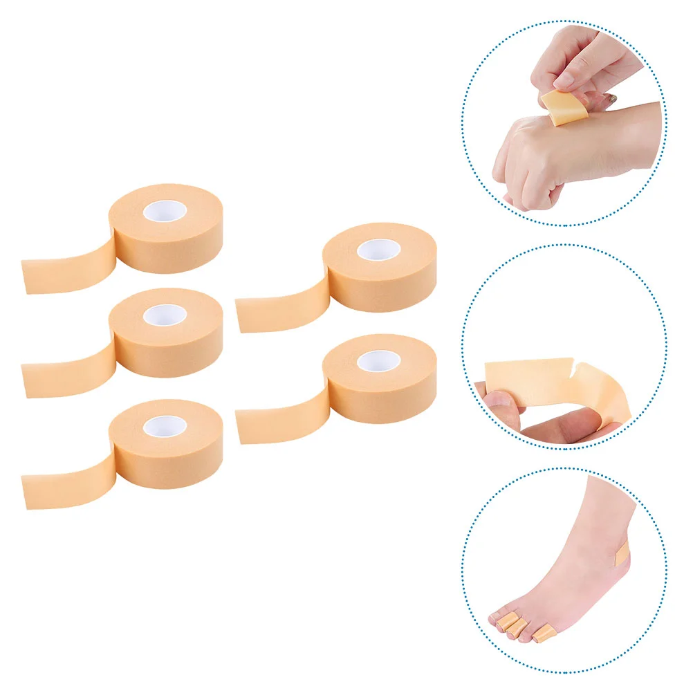 5 Rolls Clear Duct Tape Moleskin Tape Rolls Foot Care Protection Pad
