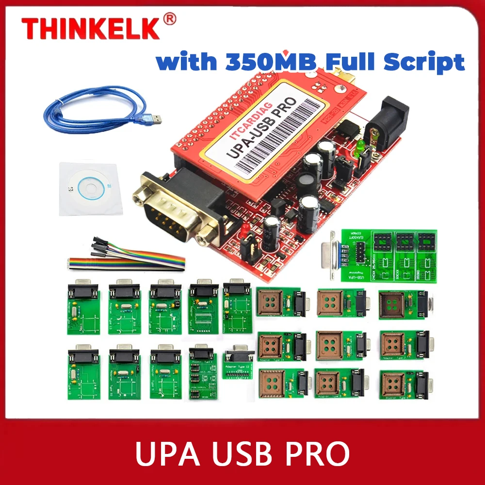 Upa Usb Programmer UPA USB PRO V1.3 SN:050D5A5B ECU Chip Tunning with 350MB Script Full Eeprom Adapter with NEC Functions Win 10