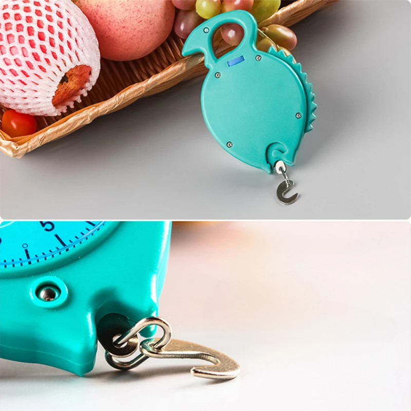 1PC Fish Scales Mechanical Portable Scales Pocket Fishing Shopping Fish Hook Mini Palm ABS Chrome Plating Supplies
