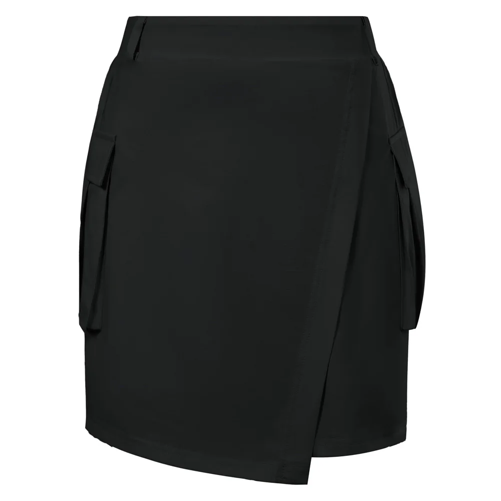 

JS Women High Waist Sports Skirt With Attached Shorts Mid-Thigh Length Skirt