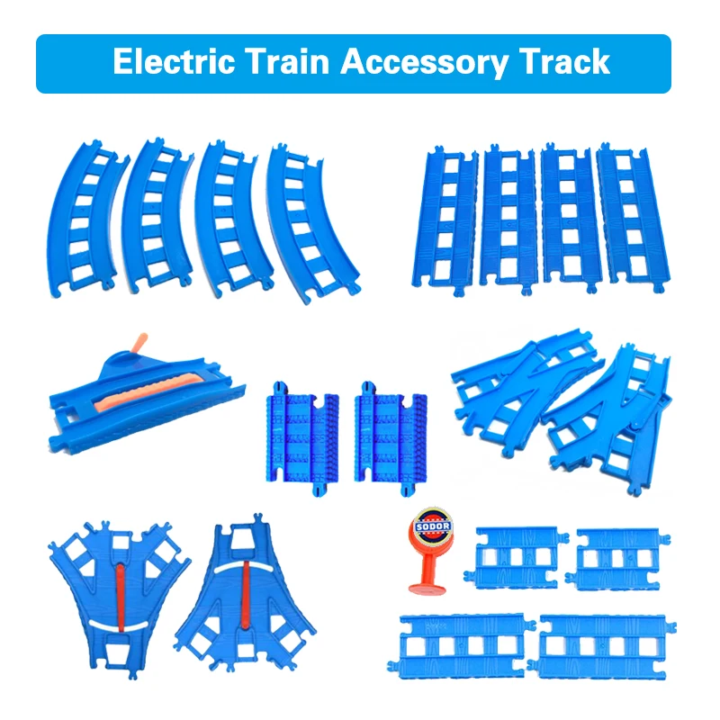 Various Plastic Track Accessories Electric Wood Train Track Accessories Curve/Straight/Cross Track The Boy's Beloved Gift X5