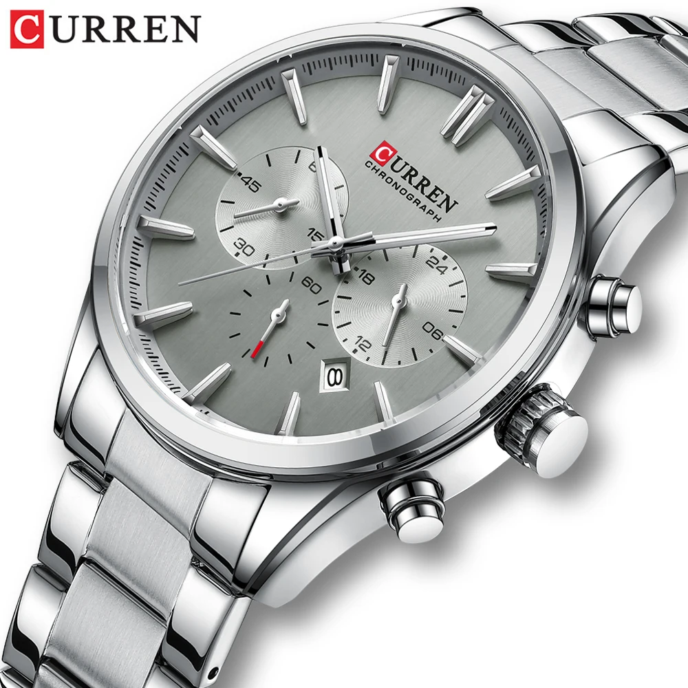 

CURREN Fashion Military Watches for Men Luxury Original Sports Chronograph Watch ​Waterproof Quartz WristWatch Luminous Clock