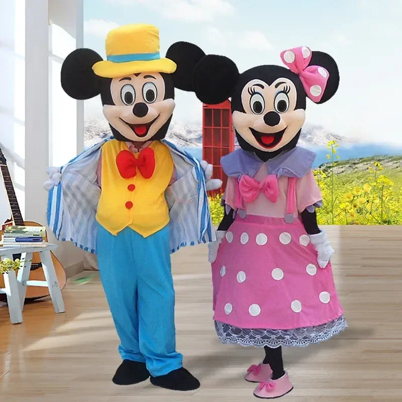 

New Disney Mickey Minnie Mouse Mascot Set Classic Cartoon Characters Advertising Event Party Adult Costume Mascots Cosplaygift